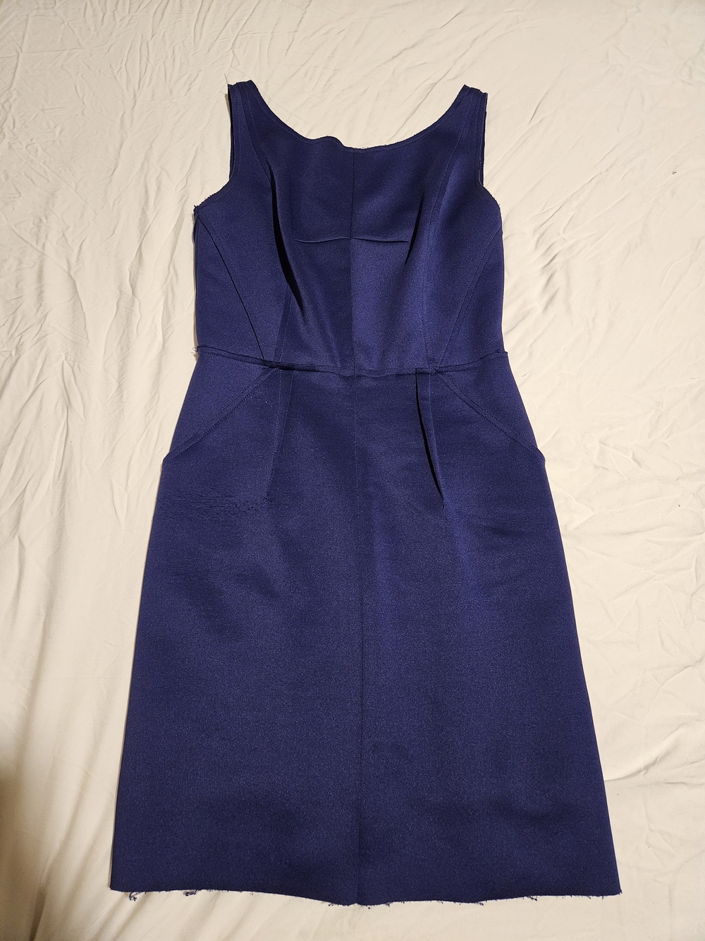 Milly Indigo Blue Sleeveless Sheath Dress